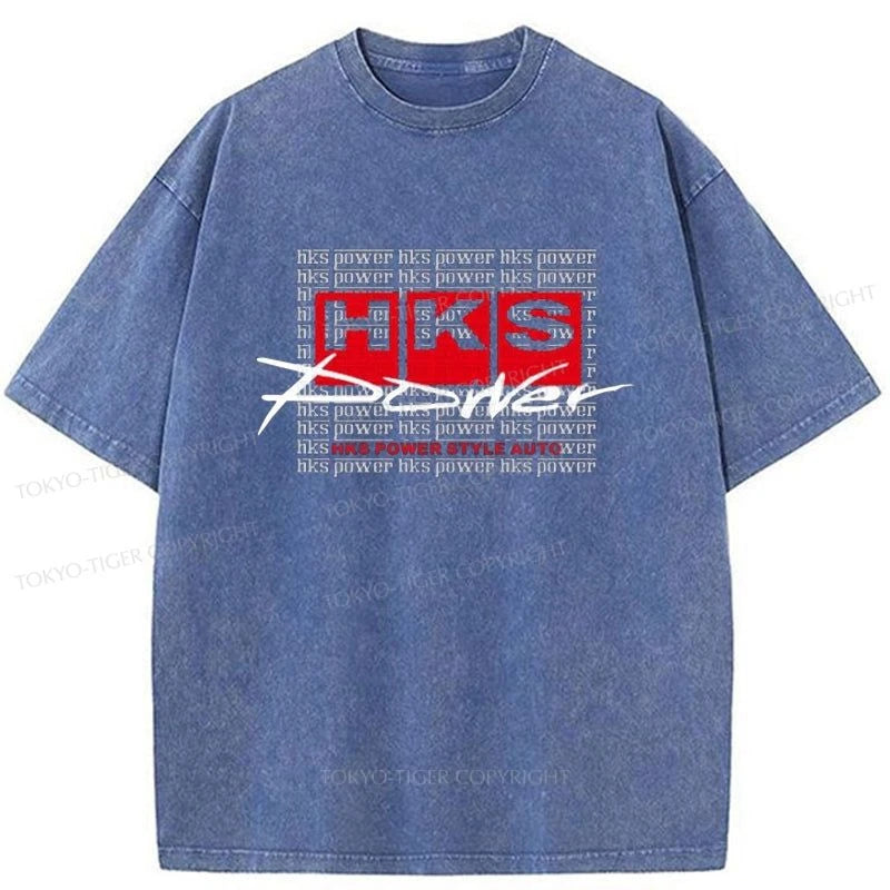 Tokyo-Tiger HKS Power Washed T-Shirt