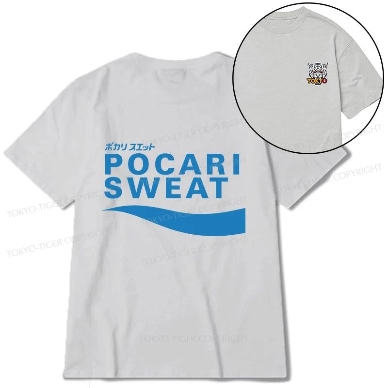 Tokyo-Tiger POCARI SWEAT Blue Front Back Classic T-Shirt