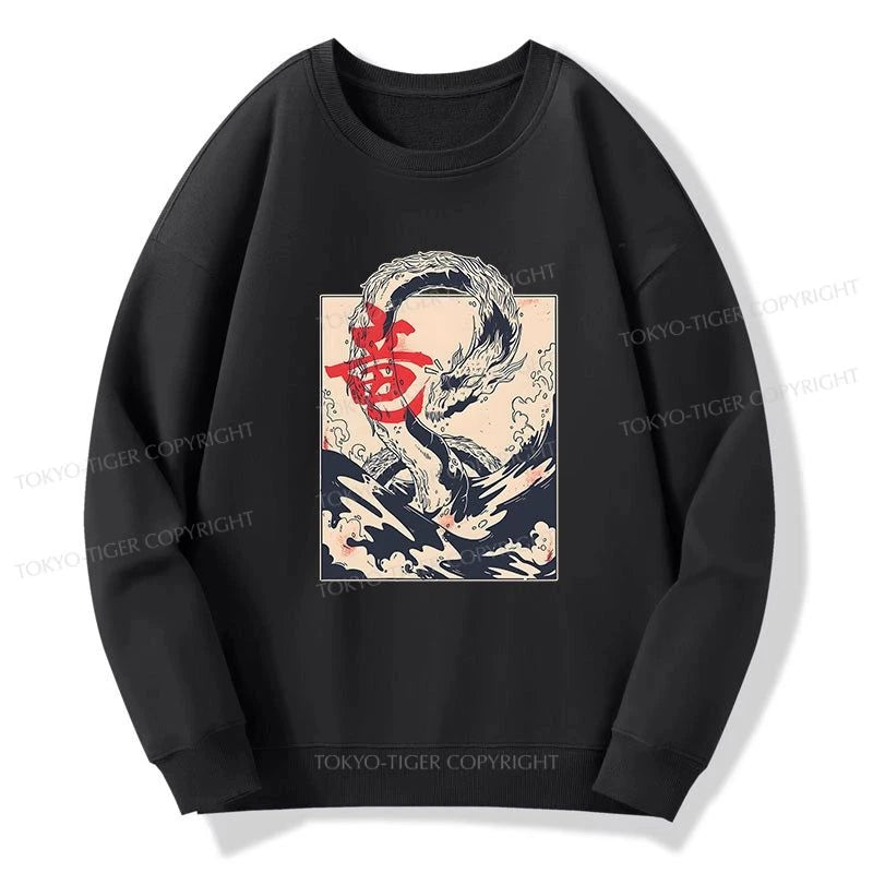 Tokyo-Tiger Sea Dragon Japanese Sweatshirt