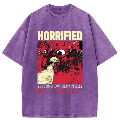 Tokyo-Tiger Horrified Pigeon Washed T-Shirt