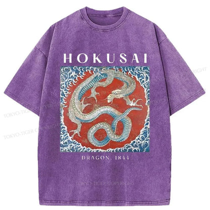 Tokyo-Tiger Japanese Dragon Washed T-Shirt