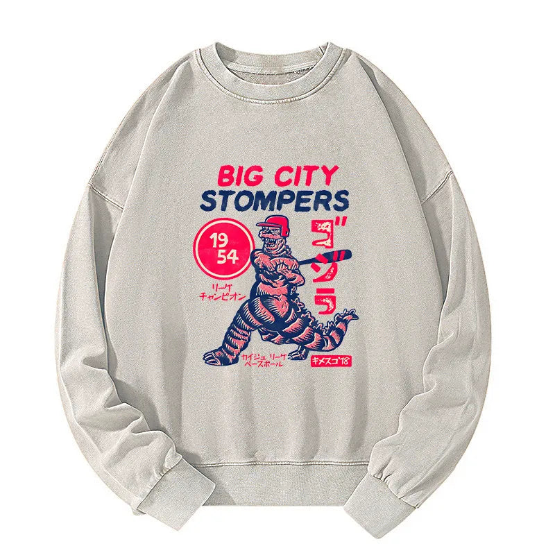 Tokyo-Tiger Big City Stompers Washed Sweatshirt