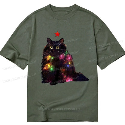 Tokyo-Tiger Christmas Lights Cat Classic T-Shirt