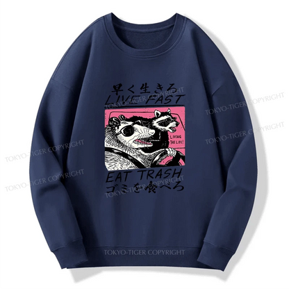 Tokyo-Tiger Live Fast Eat Trash Sweatshirt