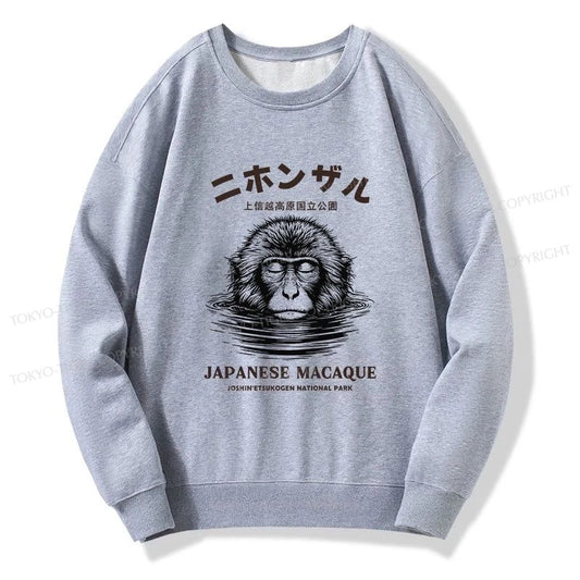 Tokyo-Tiger The Macaque Monkey In The Bath Japanese Sweatshirt