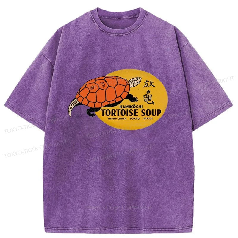 Tokyo-Tiger Japanese Tortoise Soup Washed T-Shirt