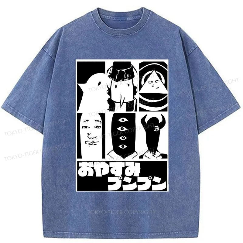 Tokyo-Tiger OYASUMI PUNPUN Washed T-Shirt