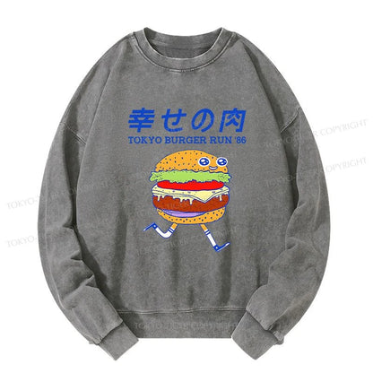 Tokyo-Tiger Tokyo Burger Run Japanese Washed Sweatshirt