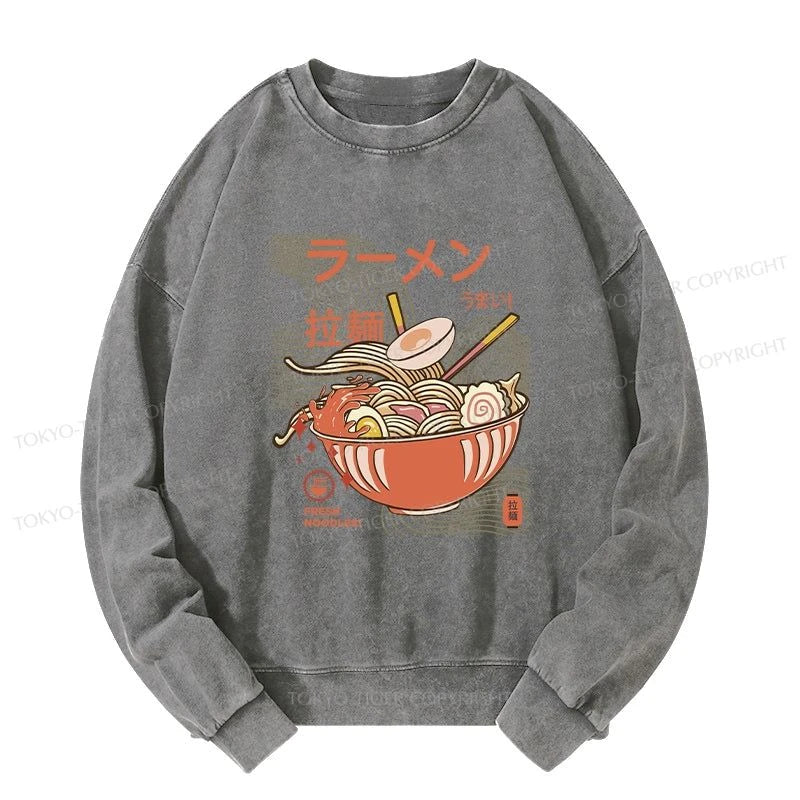 Tokyo-Tiger Fresh Ramen Noodles Washed Sweatshirt