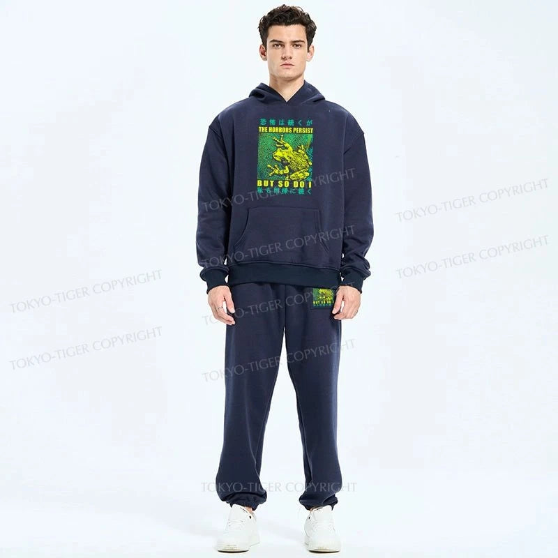 Tokyo-Tiger The Horrors Persist Forg Fleece Lined Hoodie Set