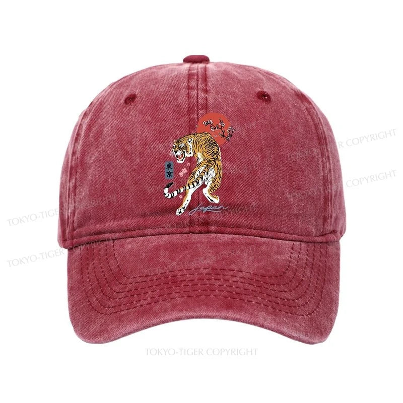 Tokyo-Tiger Tiger Blossom Japanese Sakura Washed Cap