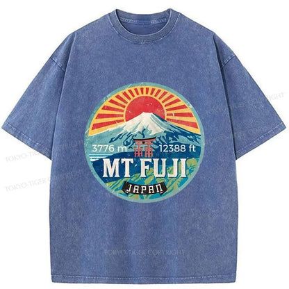 Tokyo-Tiger MT Fuji Japanese Washed T-Shirt