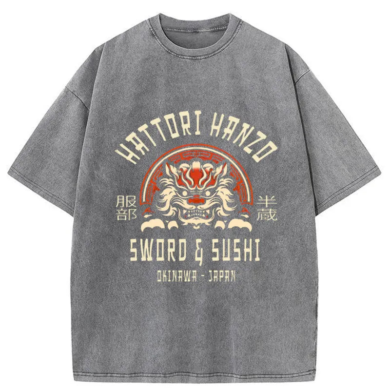 Tokyo-Tiger Hattori Hanzo Sword Washed T-Shirt