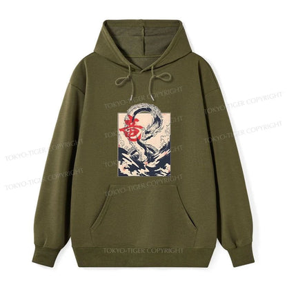 Tokyo-Tiger Sea Dragon Japanese Classic Hoodie