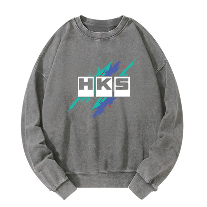 Tokyo-Tiger HKS Drifting Drag JDM Washed Sweatshirt