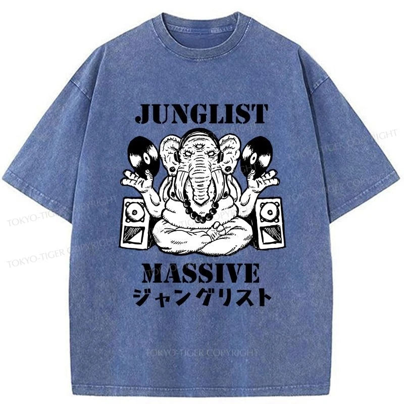 Tokyo-Tiger Junglist Massive Washed T-Shirt