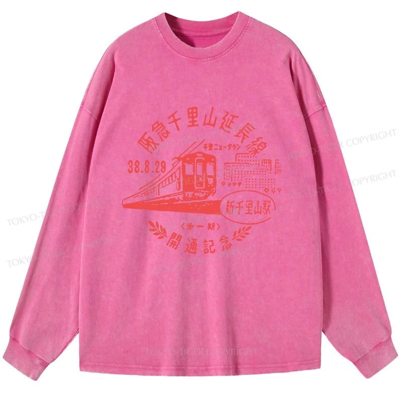 Tokyo-Tiger TOKYO 1929 Train Washed Long Sleeve T-Shirt