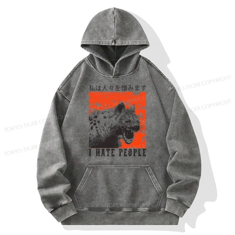 Tokyo-Tiger A Hyena That Hates Humans Washed Hoodie