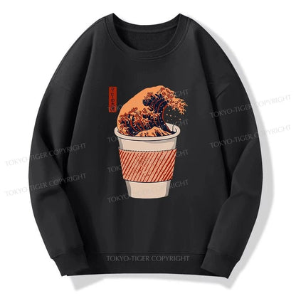 Tokyo-Tiger The Great Wave Coffee Sweatshirt