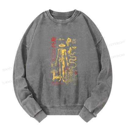 Tokyo-Tiger Spooky Ghost Japanese Washed Sweatshirt