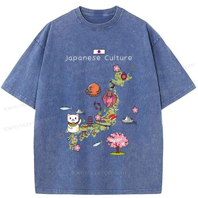 Tokyo-Tiger Japanese Culture Washed T-Shirt