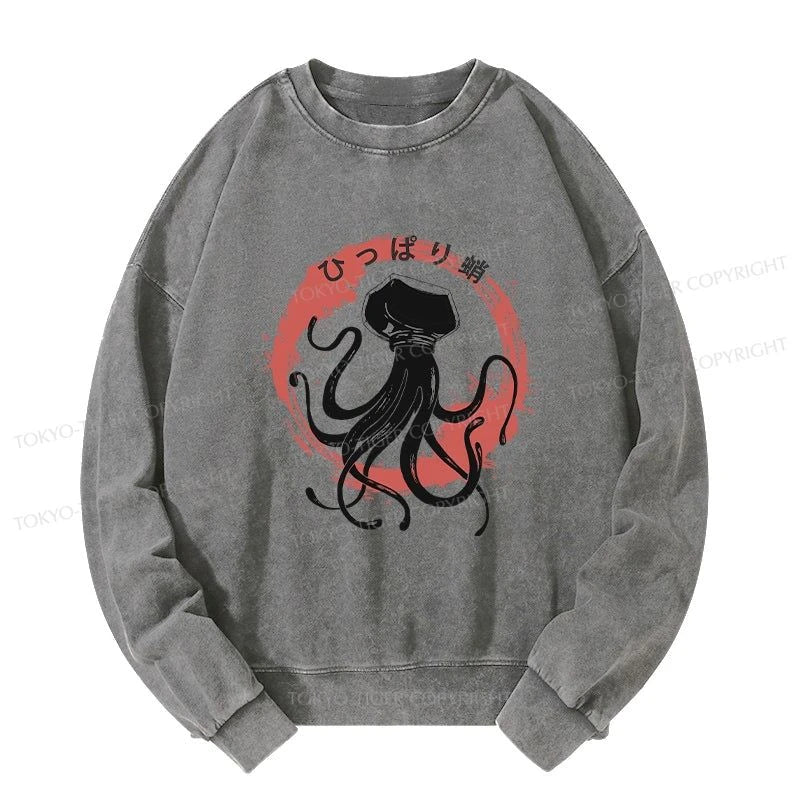 Tokyo-Tiger Vintage Octopus Japanese Washed Sweatshirt