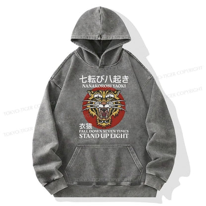 Tokyo-Tiger Retro Tiger Washed Hoodie