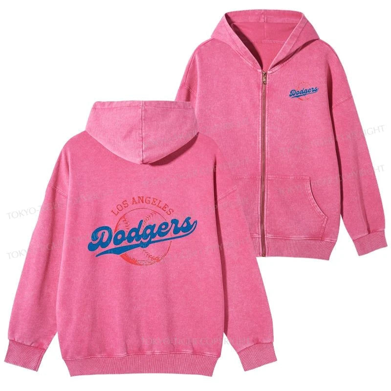 Tokyo-Tiger Ohtani 17-Retro-Dodgers Washed Zip Hoodie