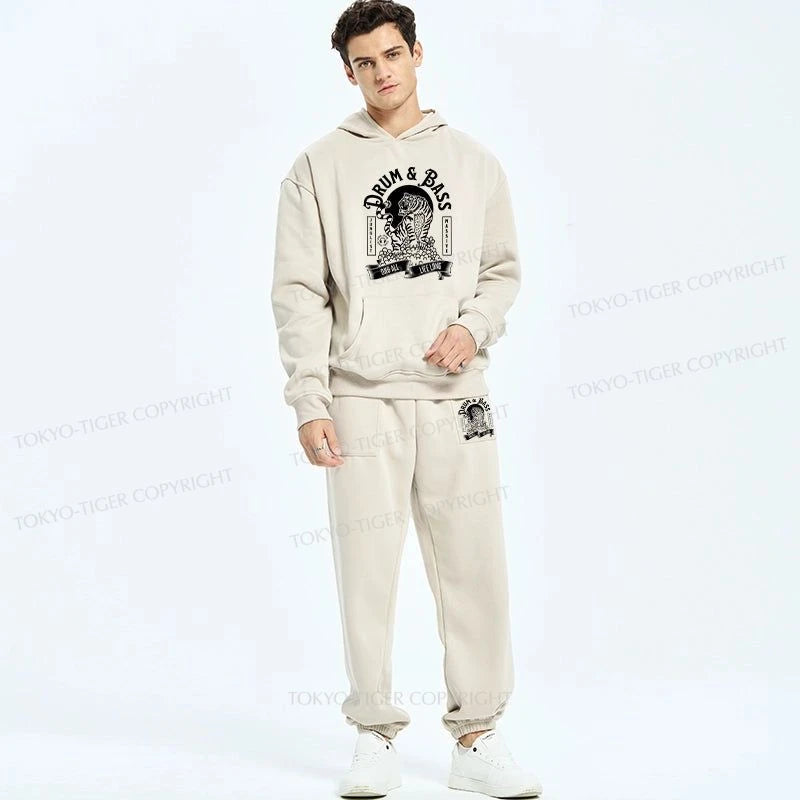 Tokyo-Tiger Drum & Bass Tiger Fleece Lined Hoodie Set