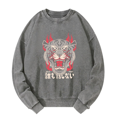 Tokyo-Tiger Japanese Tiger Fire Washed Sweatshirt