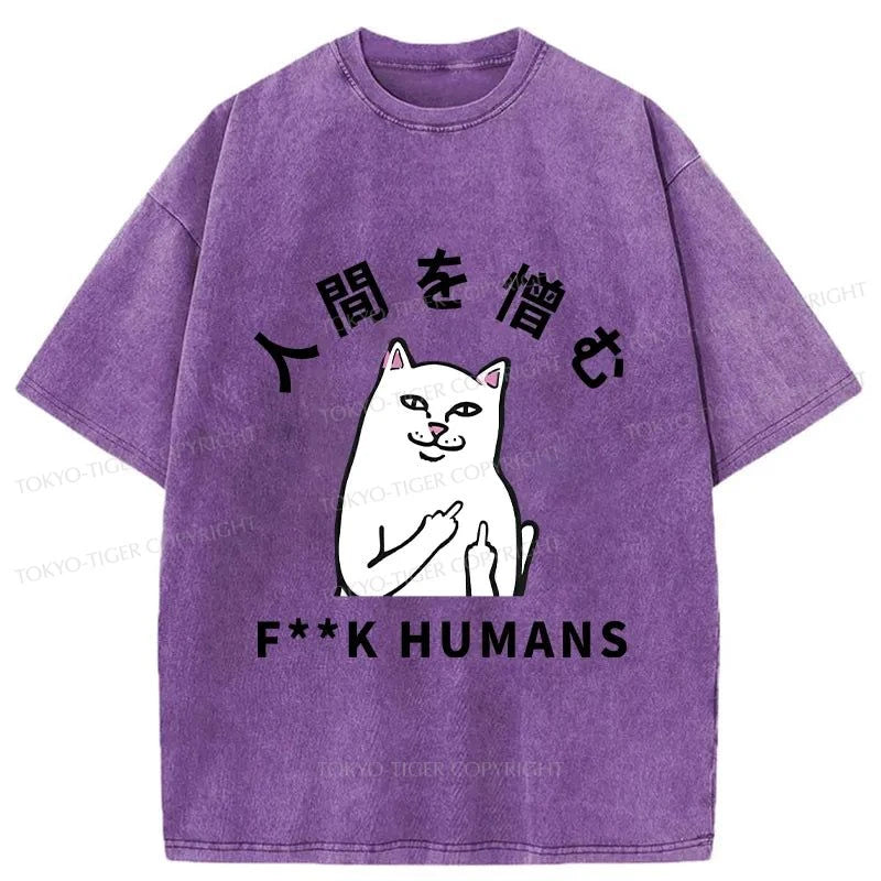 Tokyo-Tiger Cats That Hate People Washed T-Shirt