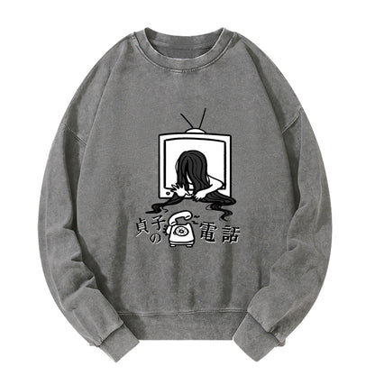 Tokyo-Tiger The Ring Sadako Washed Sweatshirt