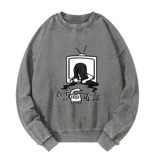 Tokyo-Tiger The Ring Sadako Washed Sweatshirt