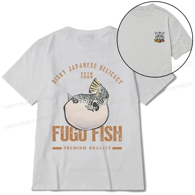 Tokyo-Tiger Fugu Fish Japanese Front Back Classic T-Shirt