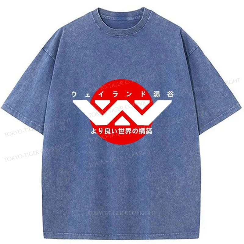 Tokyo-Tiger Weyland Yutani Logo Washed T-Shirt