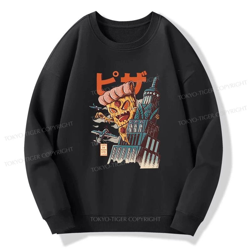 Tokyo-Tiger Great Pizza Kaiju Japanese Sweatshirt