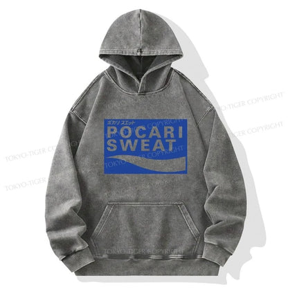 Tokyo-Tiger POCARI SWEAT Logo Washed Hoodie