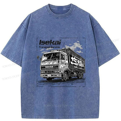 Tokyo-Tiger Isekai Transport Service Japanese Washed T-Shirt