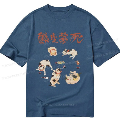 Tokyo-Tiger Drunken Cats Classic T-Shirt