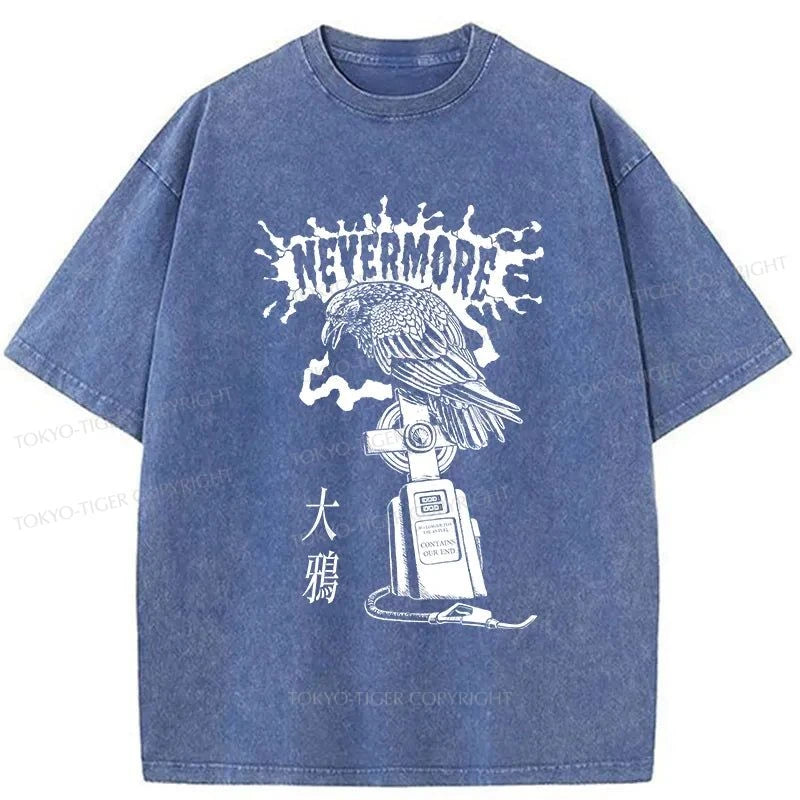 Tokyo-Tiger Raven Japanese Washed T-Shirt