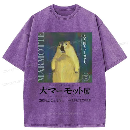 Tokyo-Tiger The Great Marmot Exhibition Washed T-Shirt