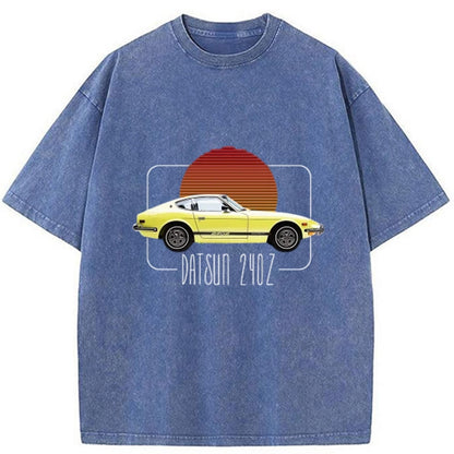 Tokyo-Tiger Datsun 240Z Retro Classic Car Washed T-Shirt