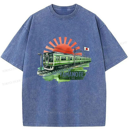 Tokyo-Tiger Yamanote Line Japan Washed T-Shirt