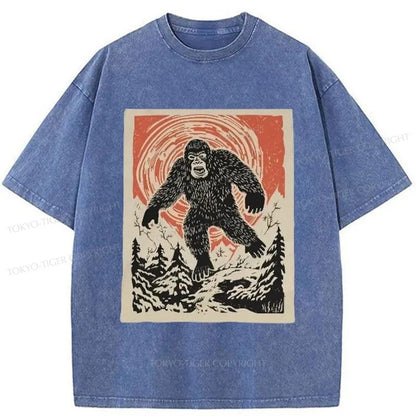 Tokyo-Tiger Bigfoot Monster Japanese Washed T-Shirt