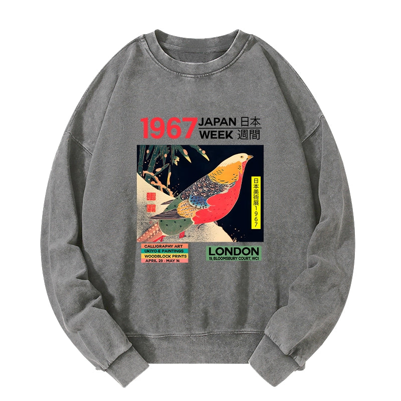 Tokyo-Tiger Art Studio Exhibition Japanese Washed Sweatshirt