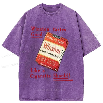 Tokyo-Tiger Winston Cigarettes Japanese Washed T-Shirt