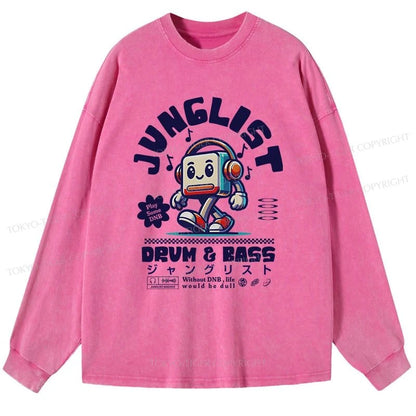 Tokyo-Tiger Junglist DNB Japan Washed Long Sleeve T-Shirt