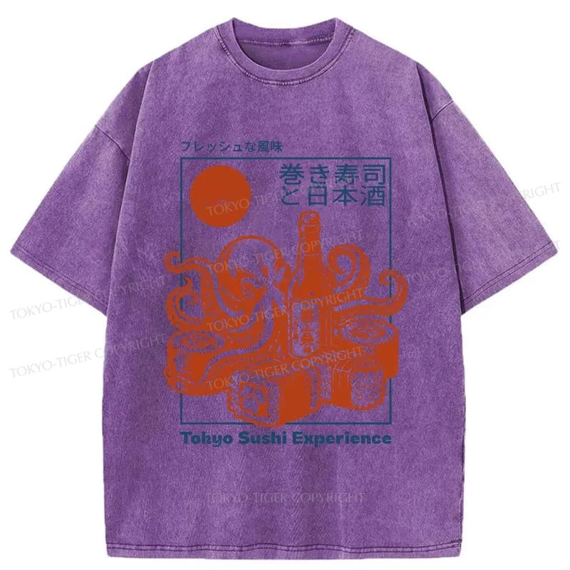 Tokyo-Tiger Tako And Wine Washed T-Shirt