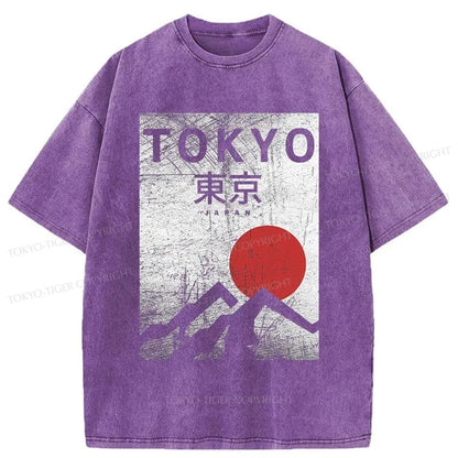 Tokyo-Tiger Tokyo Painting Japan Washed T-Shirt