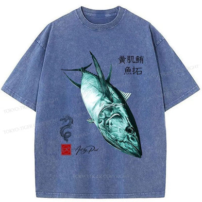 Tokyo-Tiger Tuna Japanese Washed T-Shirt